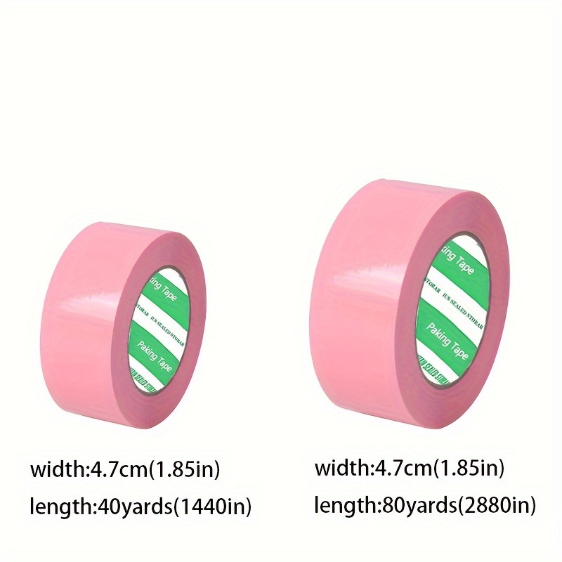 Image of A Roll Of Pink Packaging Tape, 1.85 Inches Wide, 40 Yards To 80 Yards Long, 2.0 Mil Thick. Suitable For Furniture, , Office Packaging, And Gift Box Wrapping