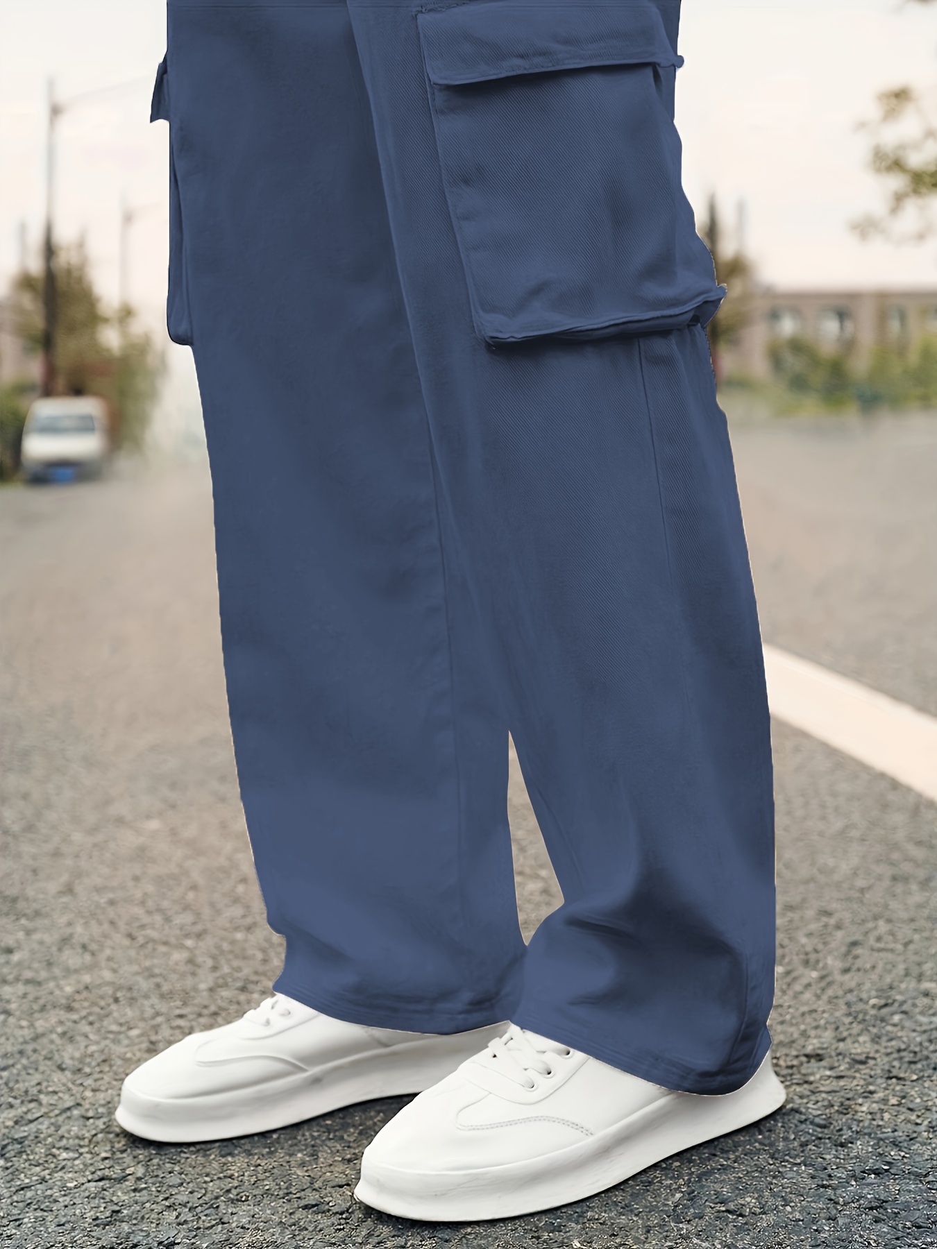 Men's Multi Flap Pocket Cargo Pants Loose Trendy Pants - Temu Saudi Arabia