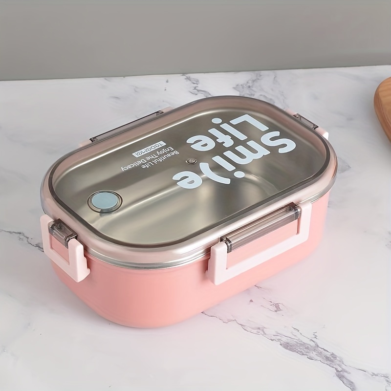 Leak-proof Food-grade Grided Stainless Steel Lunch Box With Transparent And  Visible Lid,, Microwave-safe Convenient Bento Box, For Teenagers And  Workers At School, Canteen, Back School, For Camping Picnic And Beach, Home  Kitchen