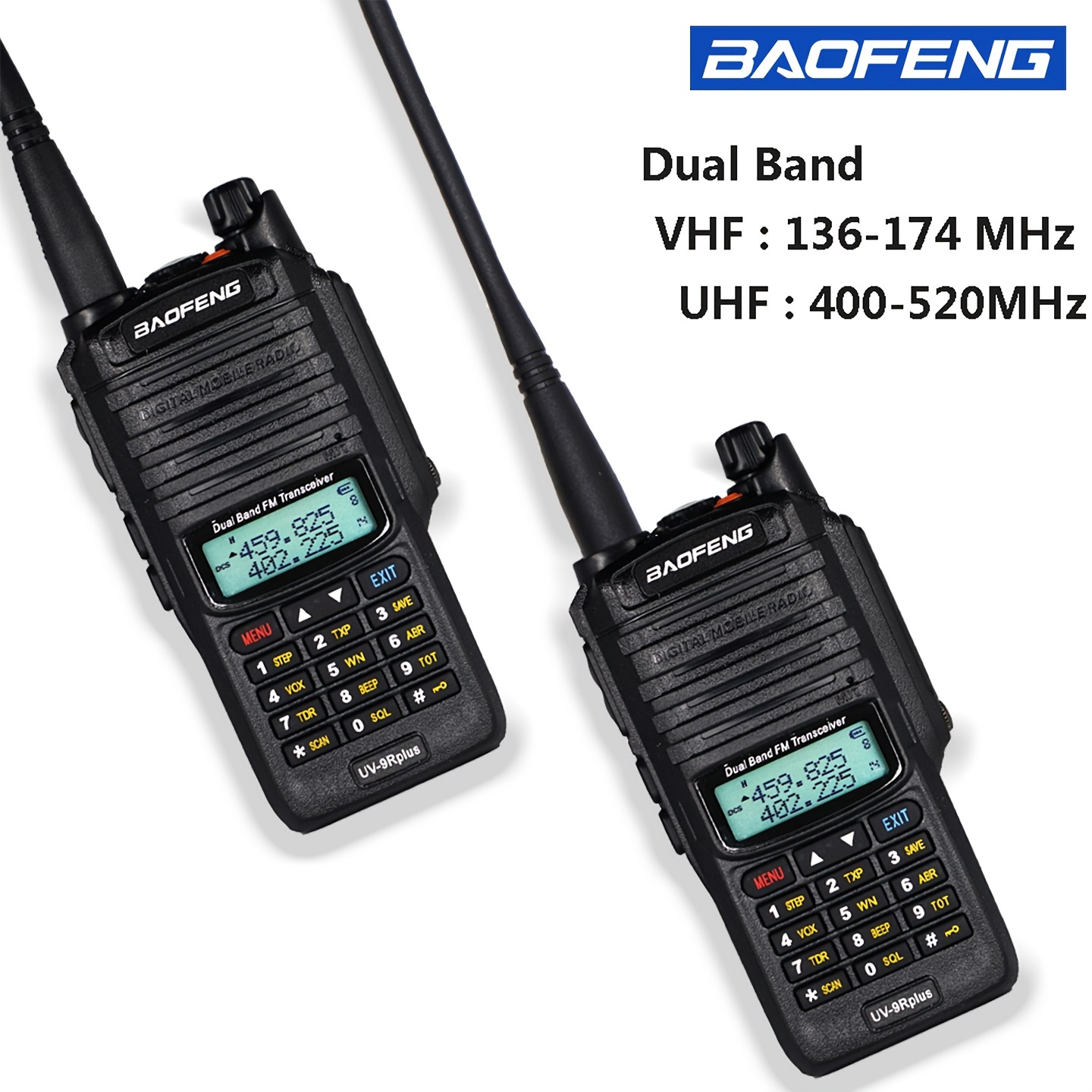 Baofeng Uv-9r Plus Walkie Talkie Ip67 Waterproof Uhf/vhf Dual Band Radio  For Hiking Fishing Temu Canada