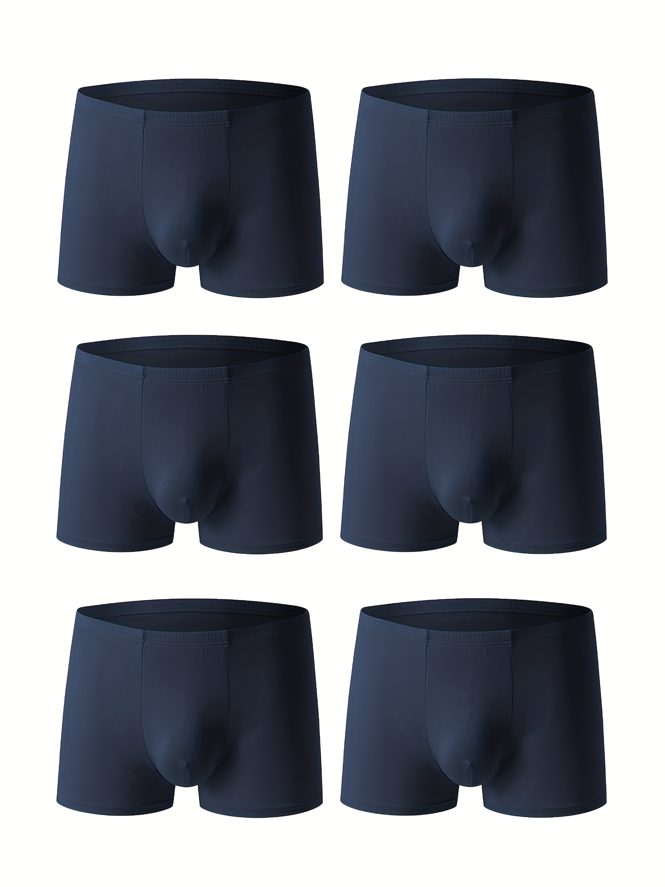 Men's Plus Size Underwear Casual Plain Color Boxers Briefs - Temu