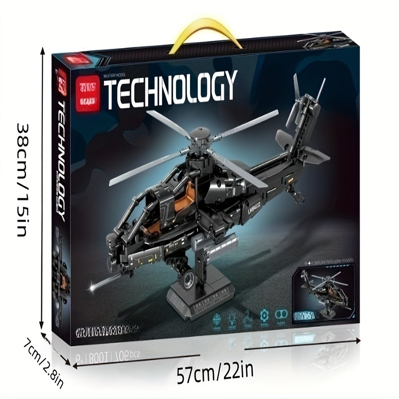 Lego Technic Hélicoptère de chasse militaire - Brick Tech - Blocs  compatibles avec Lego Technic