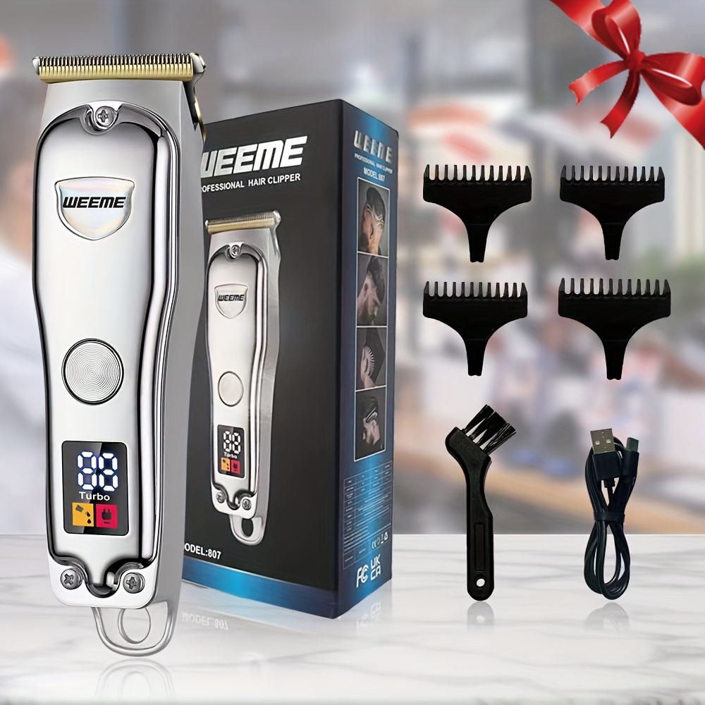 Professional LED Display Cordless Rechargeable Hair Trimmer Clippers