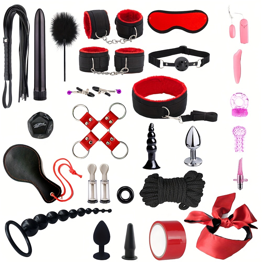 Kit Sex Toys Pour Femme Bdsm Bondage Sex Menottes Fouet Butt Plug Avec  Vibrateur Sexy Adulte Produit Jeu Y200616 Du 9,06 €