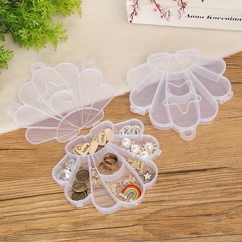 1pc Cartoon Mini Transparent Jewelry Boxes Ring Necklace Storage