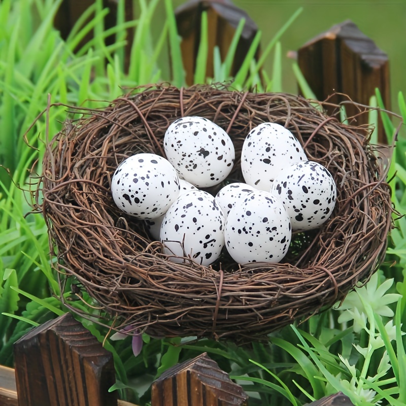 Bird Decorative Figurines Miniature Bird's Nest Bird's Egg - Temu