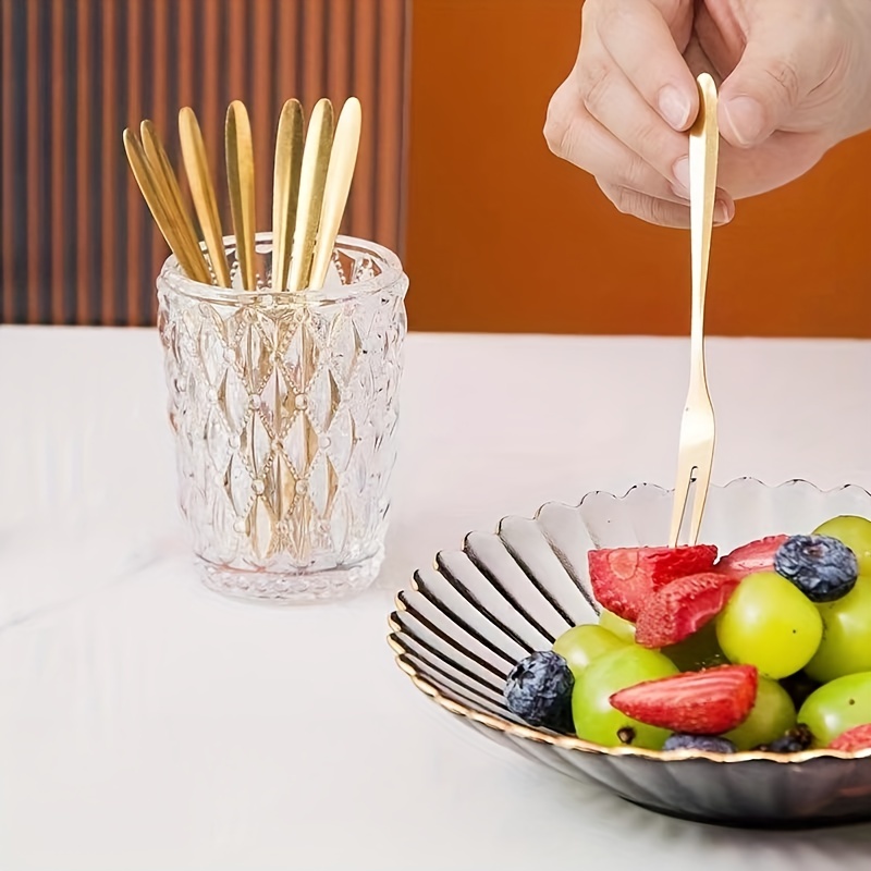 Tenedores Postre Juego de servir frutas de acero inoxidable