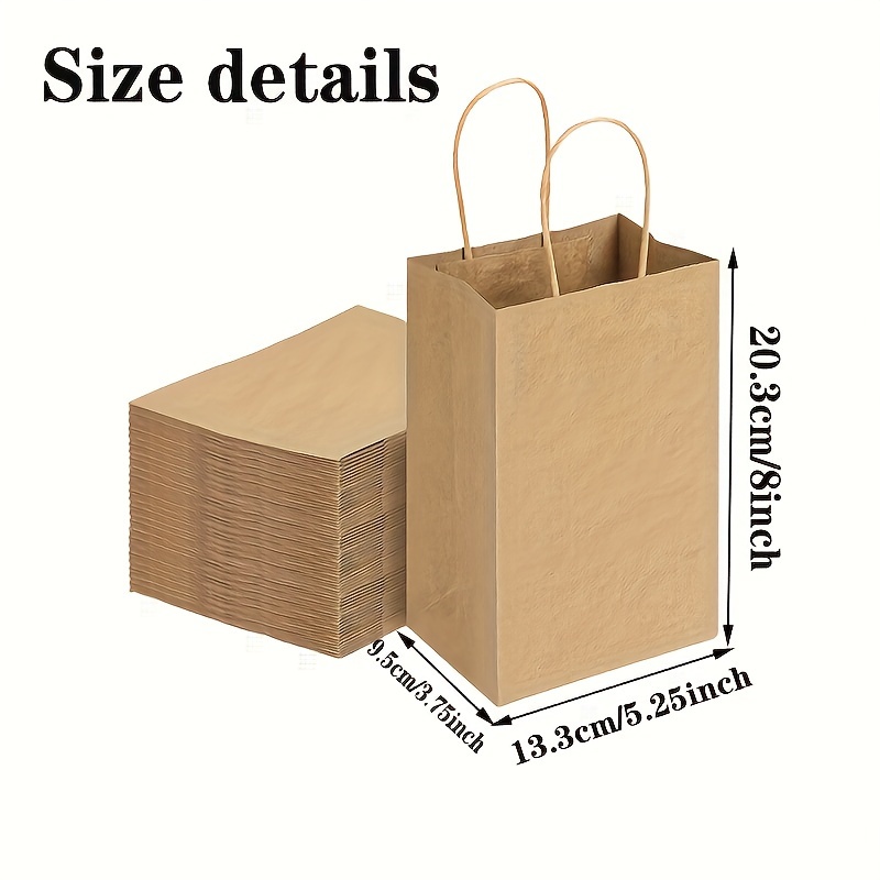 Small Plain Natural Paper Gift Bags Paper Gift Bags - Temu