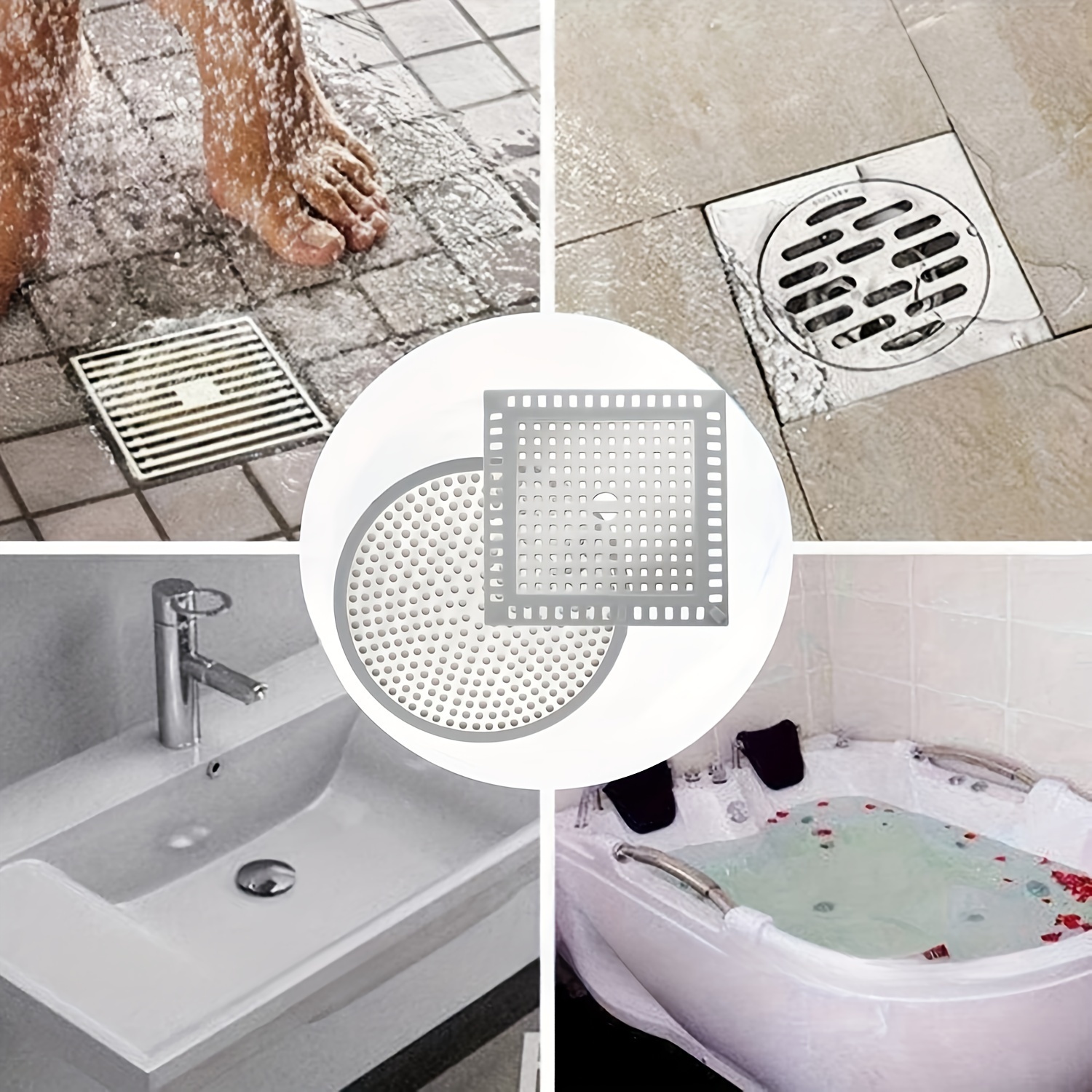 LEKEYE Shower Drain Hair Catcher | Bathtub Stopper/Shower Drain Cover/Drain  Protector for Bathtub and Bathroom