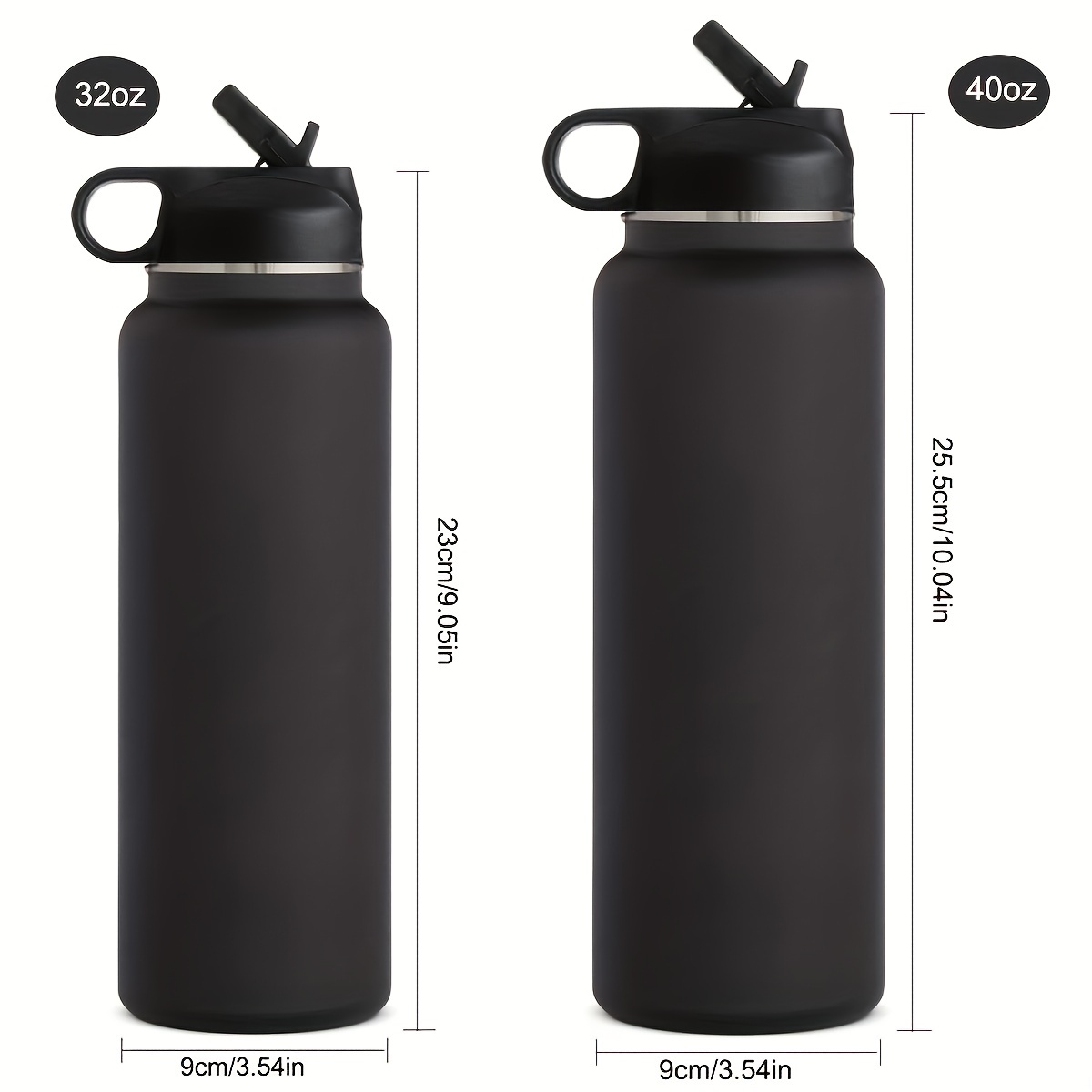 Portable Large Capacity Water Bottle, Stainless Steel Leakproof