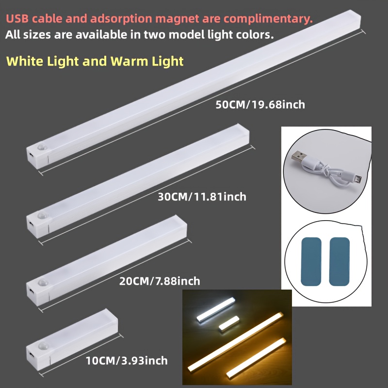 Luz Led Inteligente Detección Cuerpo Humano Luz Armario - Temu Chile