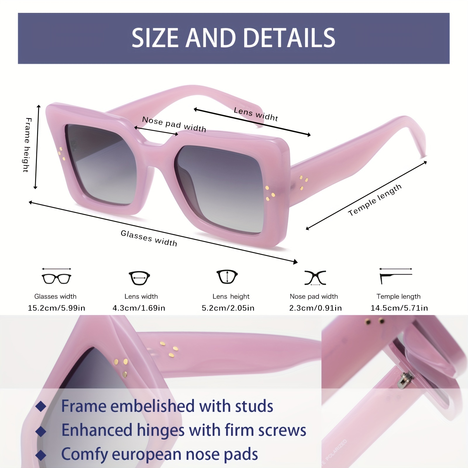 Ouwen Thick Polarized Cat Eye Sunglasses For Women,trendy Vintage Sun  Glasses Lentes De Sol Para Mujer Vf2217 - Temu Finland