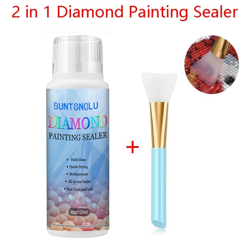 Diamond Painting Sealer Kit Formule De Mise À Niveau 120/240ml Avec Pinceau,  Colle À Puzzle
