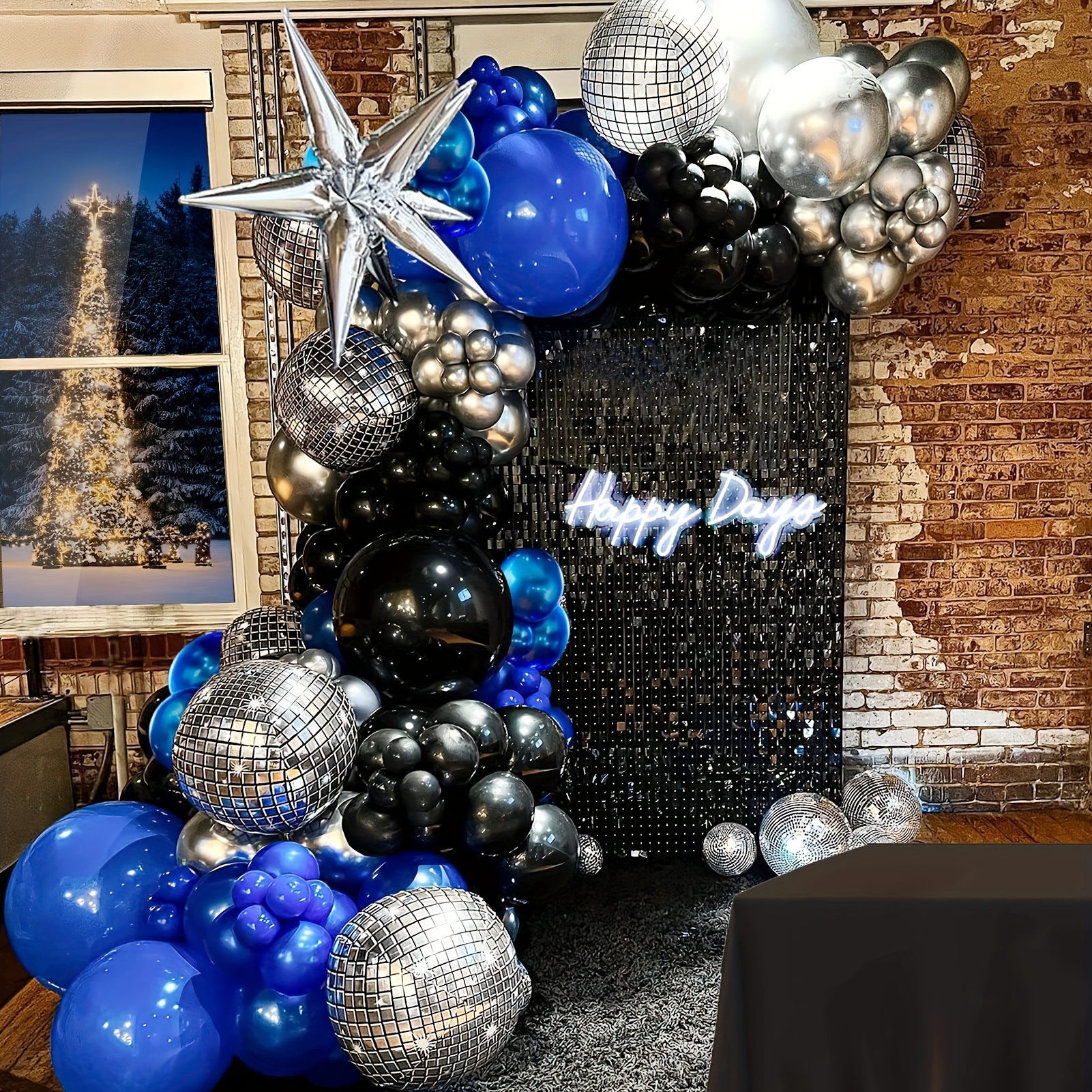 Globos negros y morados: kit de arco de globos negros y morados de 130  piezas con globos plateados metálicos, kit de guirnalda de globos morados y