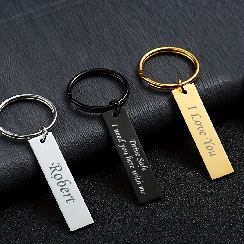 silkmilk Personalized Keychain,Customized any own text key tags
