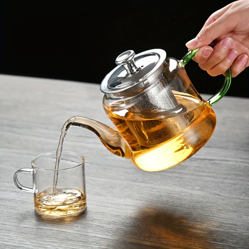 2 Pcs Infuseur de thé en verre résistant à la chaleur, filtre à thé clair,  tube à thé pour suspendre