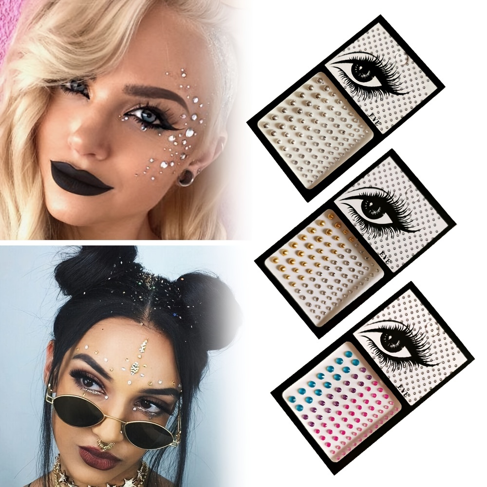1 Sheet Pentagram Star Glitter Shiny Ornaments Face Bright Shimmer Eye  Makeup Decoration Stickers Pearl Tear Performance Stage Makeup Stickers