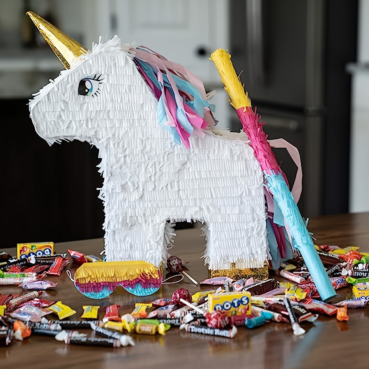 Piñata de fiesta de cumpleaños, piñata colorida, regalos para niños,  decoraciones de fiesta temática de bricolaje