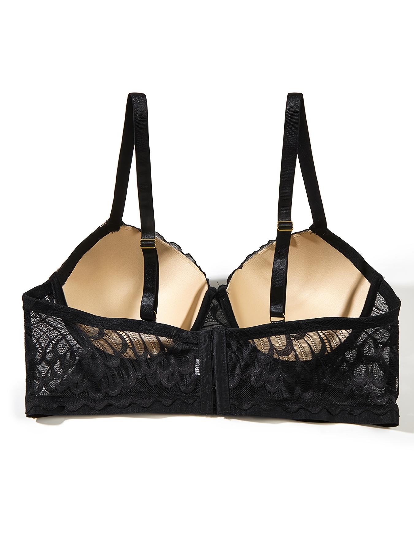 Lacy Jacquard Half Padded Underwired Full Cup Bra - Women