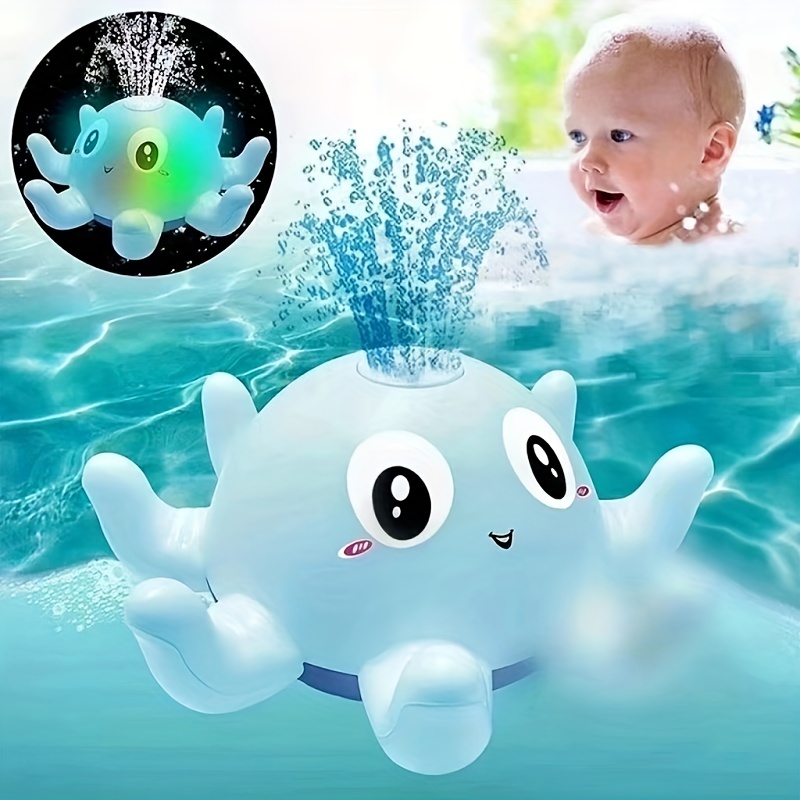 Bath Toys Pool Toys for Toddlers 1-3, 8 PCS Spraying Discoloration Floating  Animals and Wind-up Turtle Baby Bath Toys for Infants 6-12 Months, Water