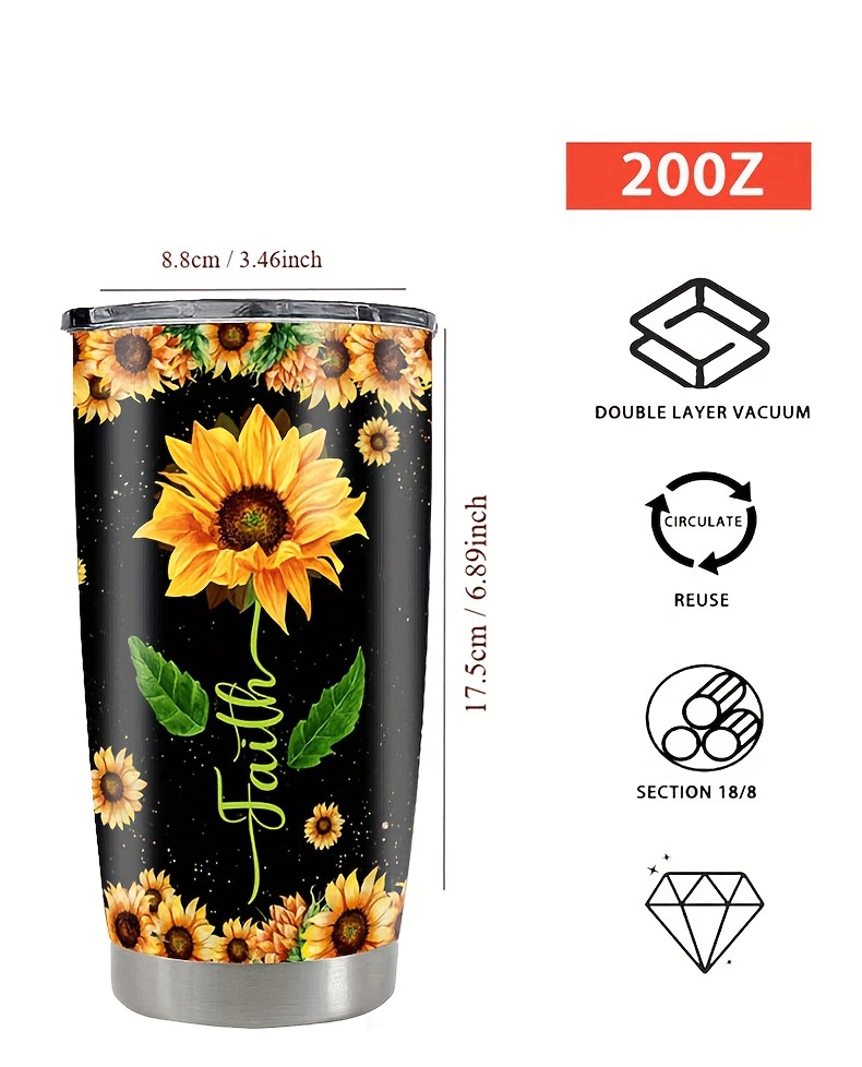 Tumbler With Inspirational Quote Plants 20oz Stainless Steel