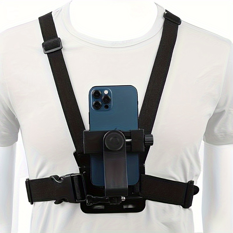 Soporte para teléfono móvil montado en la cabeza, soporte de disparo en  vivo para exteriores con clip de teléfono (4-7 pulgadas) para iPhone  Samsung