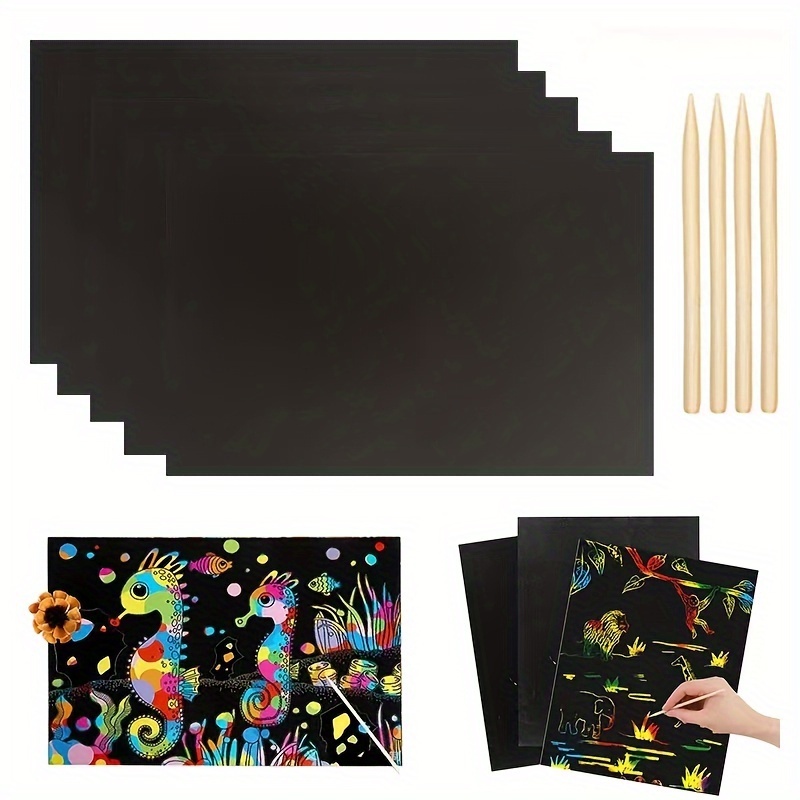 Magic Scratch Paper Scratch Rainbow Art Paper Scratch - Temu