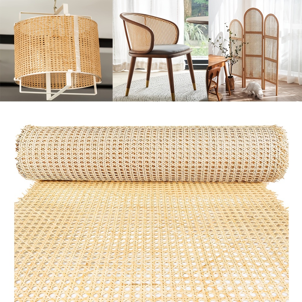Yasu Imitation Rattan Webbing 1 Roll Decorative Smooth Surface Popular  Chair Cabinet Decor Weaving DIY Plastic Rattan Cane Net 