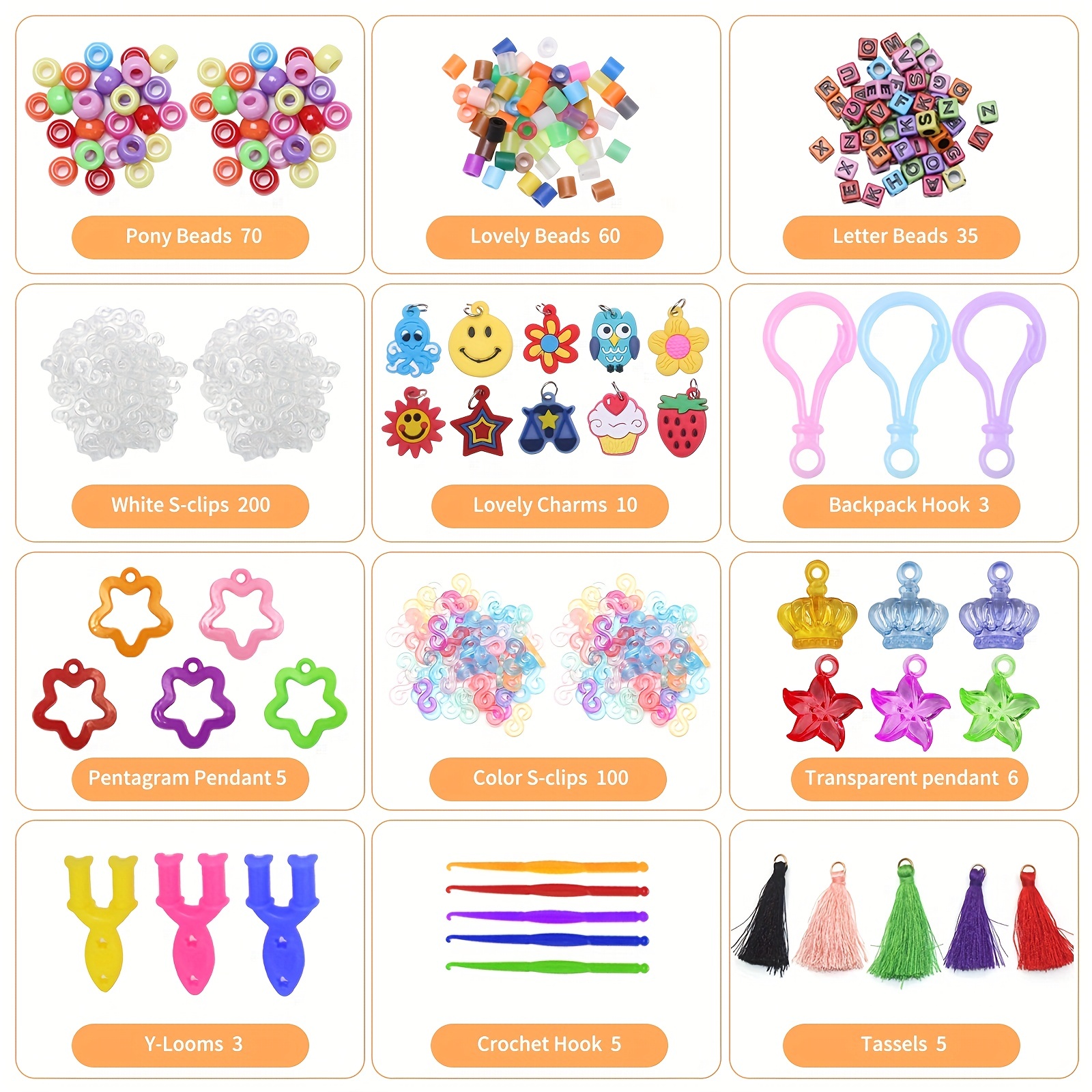 5600particles Colorful Loom Bands Set Candy Color Bracelet - Temu