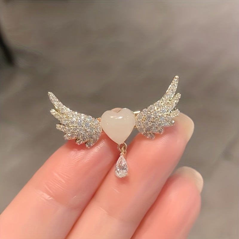 Pin, Sublimation Decorative Pin Broach #2 Heart with Wings