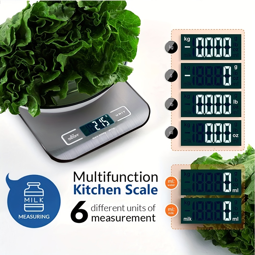 Bascula Digital de Cocina Pesa de Alimentos Para Gramos/Onzas  Multifunctional 