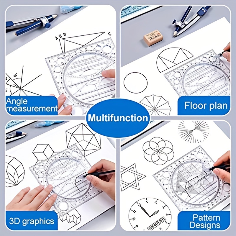 Multifunctional Spiral Ruler: Educational Drawing Tool For - Temu