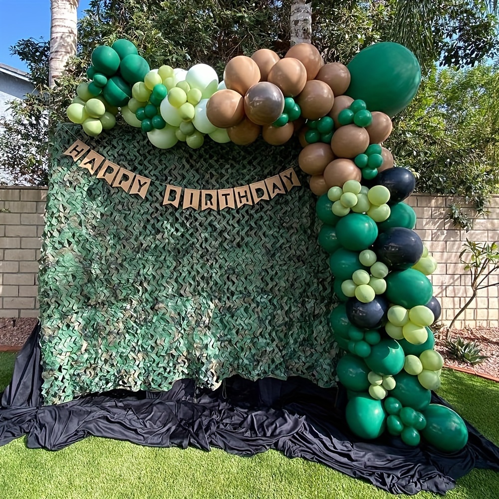 Game On - Black, Green and Grey Balloon Arch