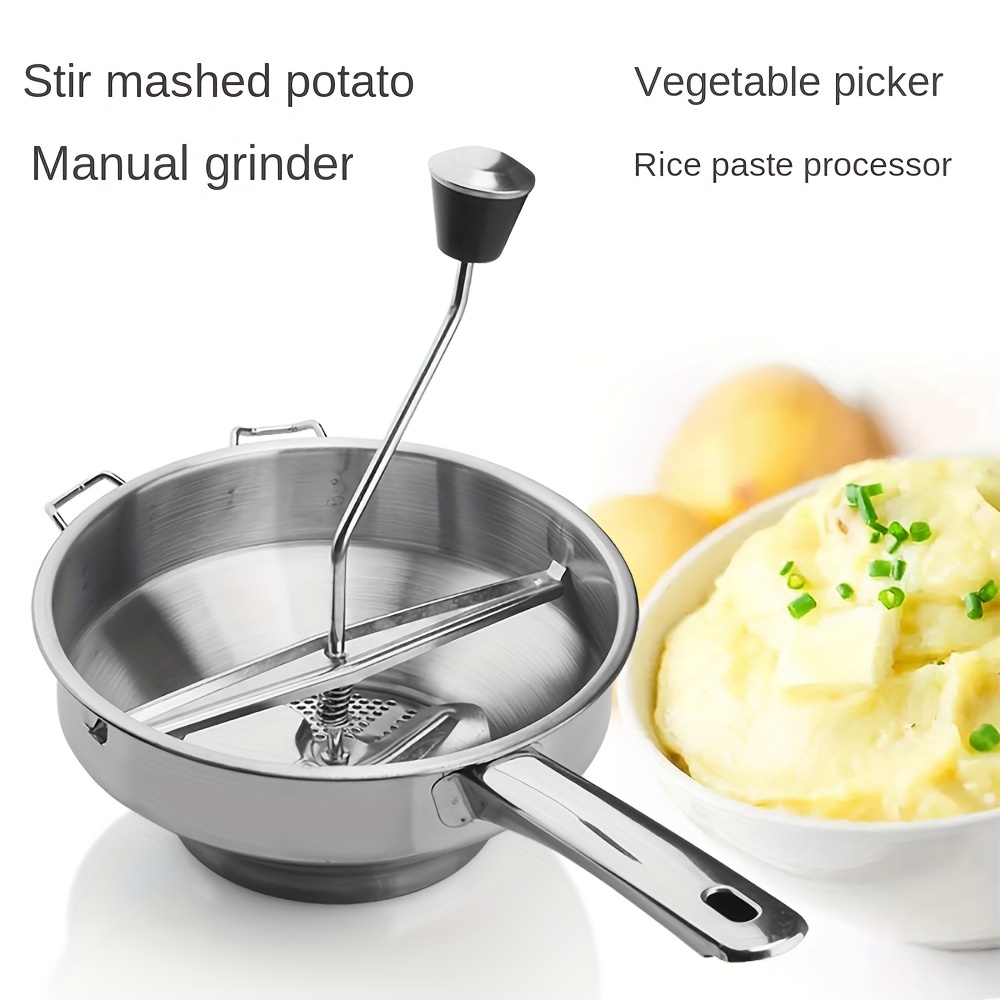 1pc Stainless Steel Potato Masher, Simple Kitchen Tool For Mashed