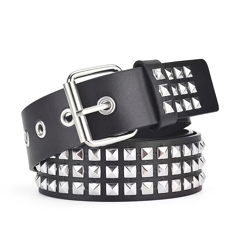 Women PU Belts with Metal Buckle Chain Fashion Waistband Punk Style Y2k  Design Ladies Retro Decorative Belt for Jeans