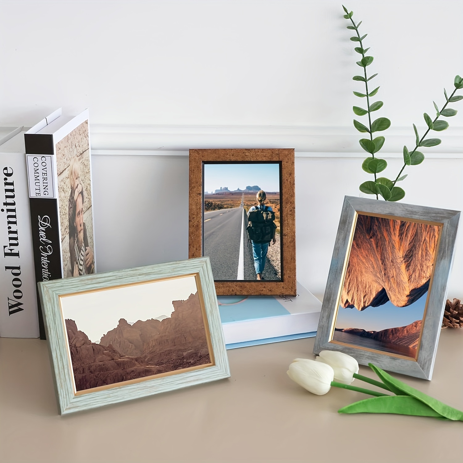 Picture Frames, White Multi Photo Kit, Gallery Wall Decor, Tabletop Display  Horizontal Or Vertical Frame Hanging Mount, For Desk Family Mural Collage  Bundle, Home Decor - Temu