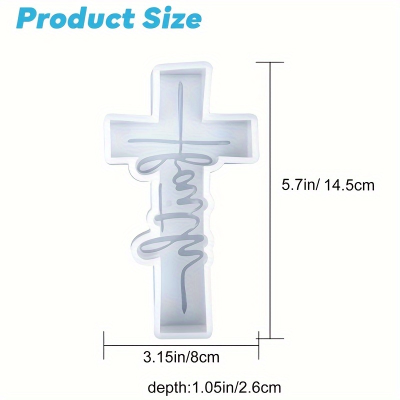 Cross Freshie Molds Blessed And Faith Cross Pendant - Temu