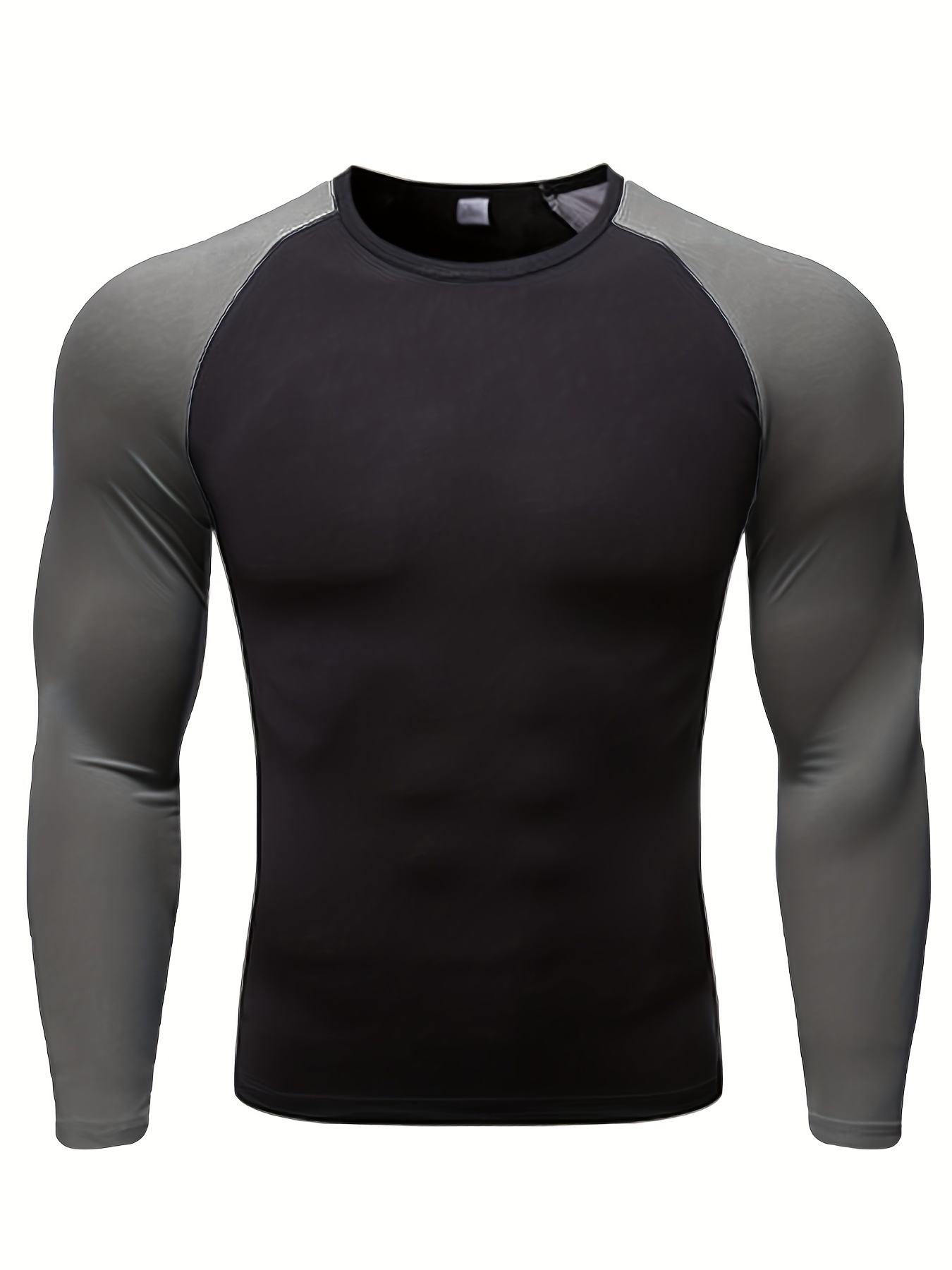 Casual Stretch Breathable Men's Long Sleeve Sports T shirt - Temu