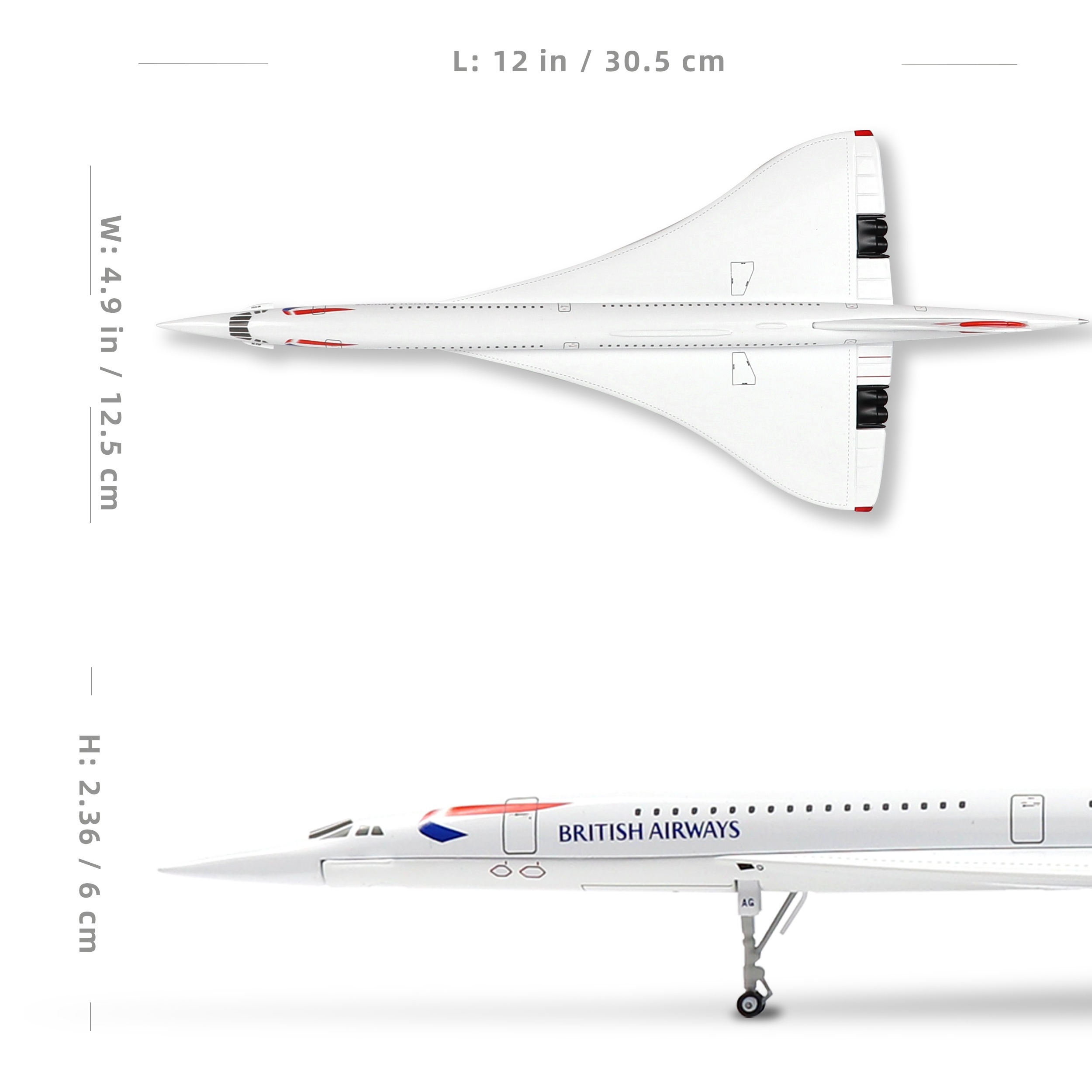 1/200コンコルドモデル英国航空とエー*スコンコルド旅客機モデル、シミュレーション完成品コレクションギフト