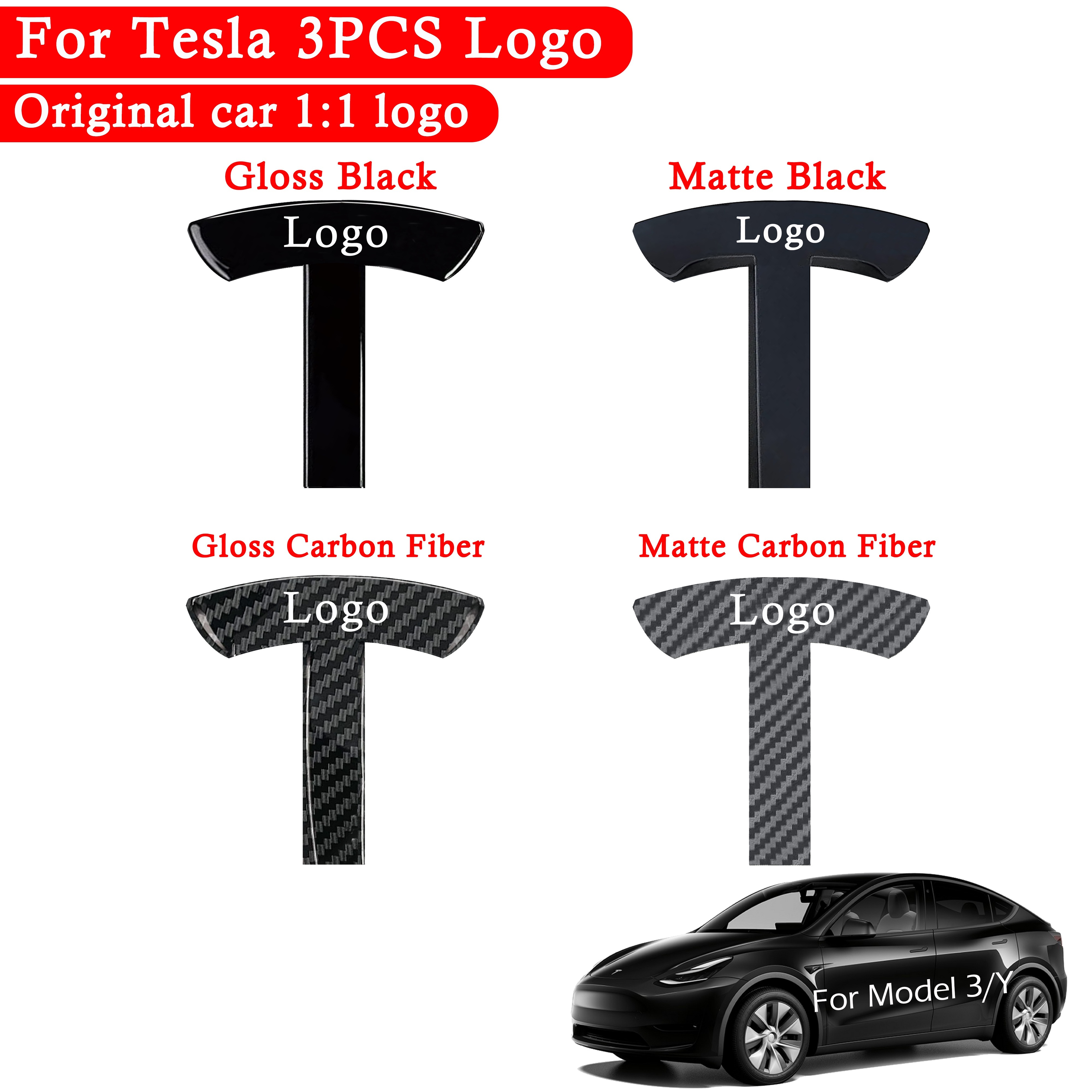 Logo Sticker For Model 3/y 2017 2023 Steering - Temu Australia