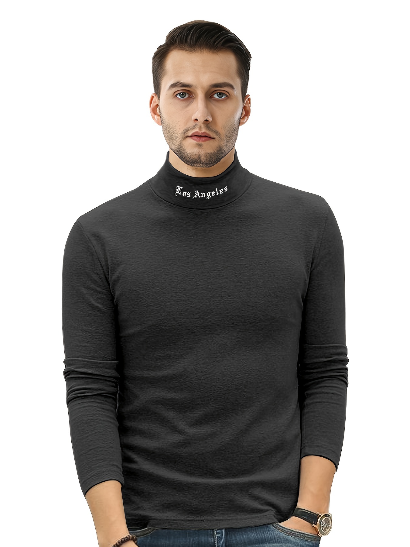 2DXuixsh Pack Of Turtle Neck Top for Men Mens Fashion Cotton T Shirt Sports  Ffitness Outdoor Solid T Shirt Tight Long Sleeve Shirt Space Apparel Cotton  Black Xxl 