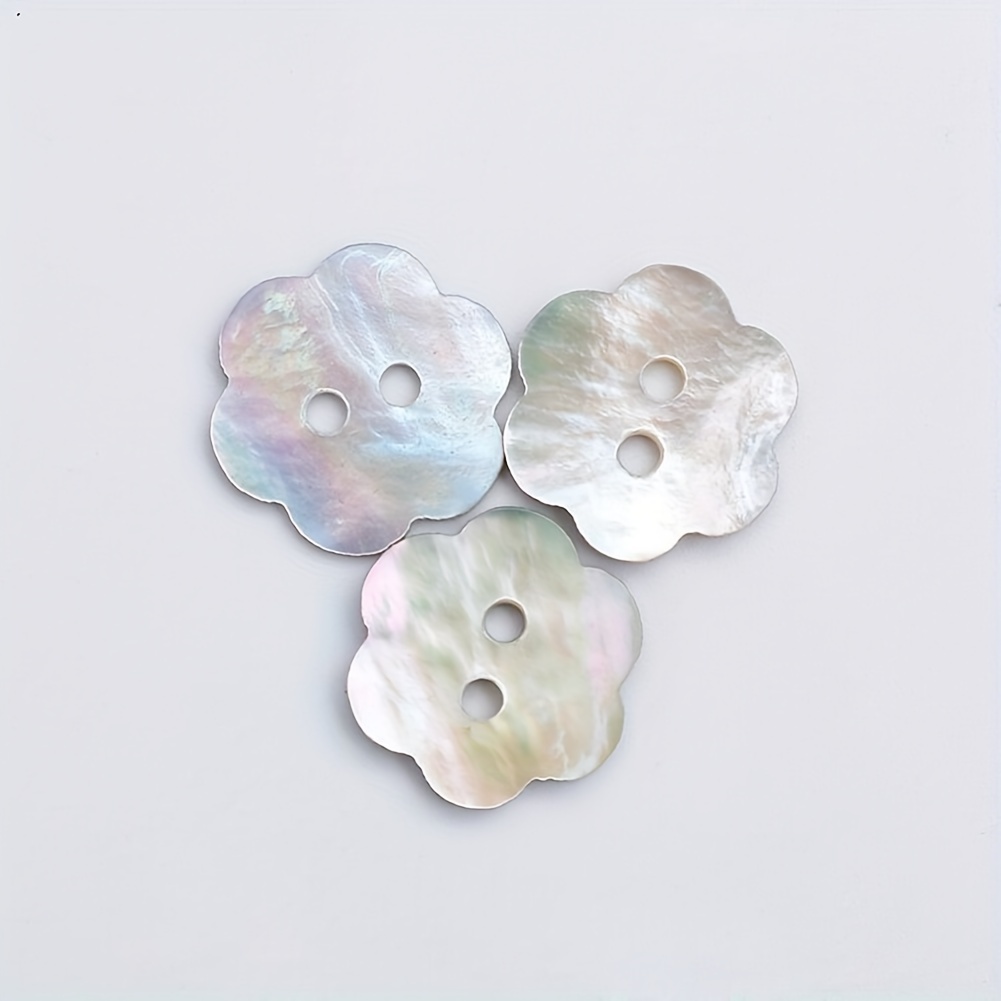 Mother of Pearl Flower Buttons