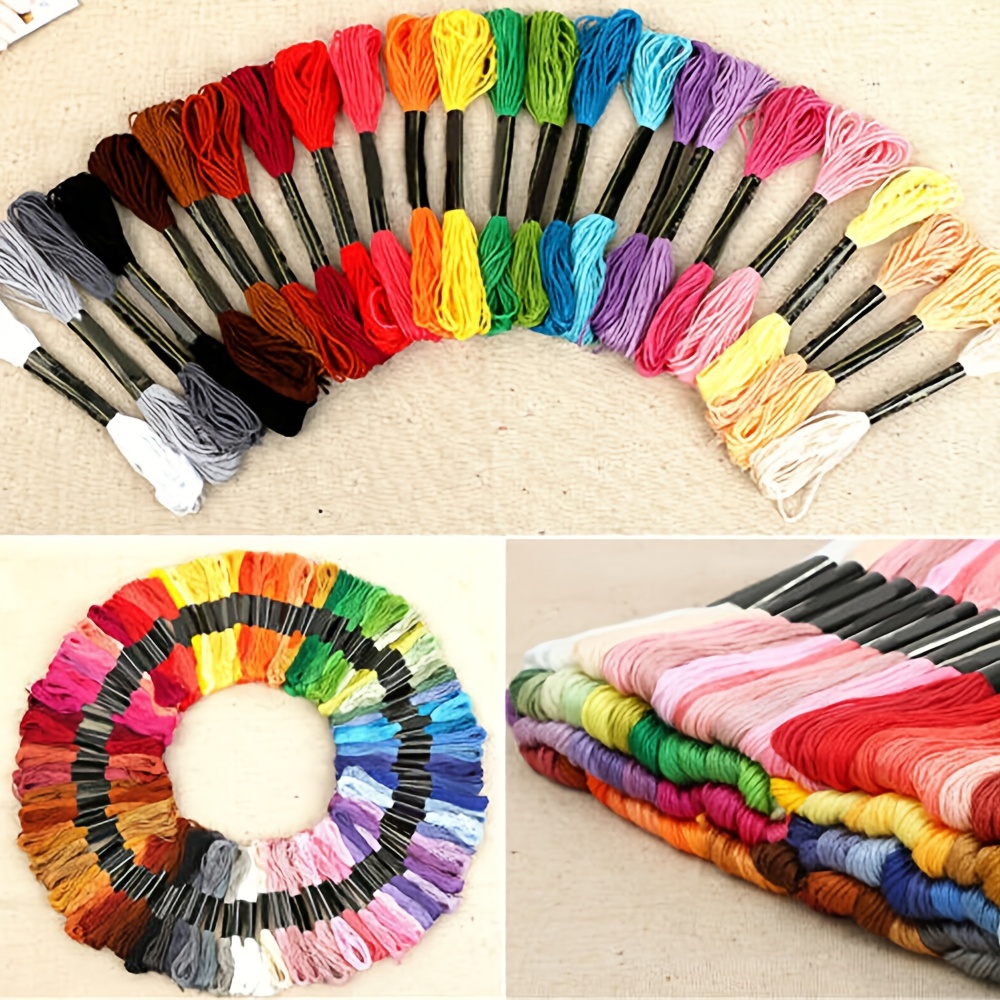 447 Color Cross Stitch Threads Cotton Rainbow Color - Temu