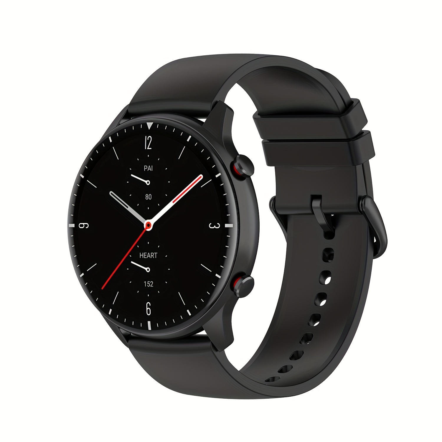 Correa Silicona negro smartwatch 20 mm universal