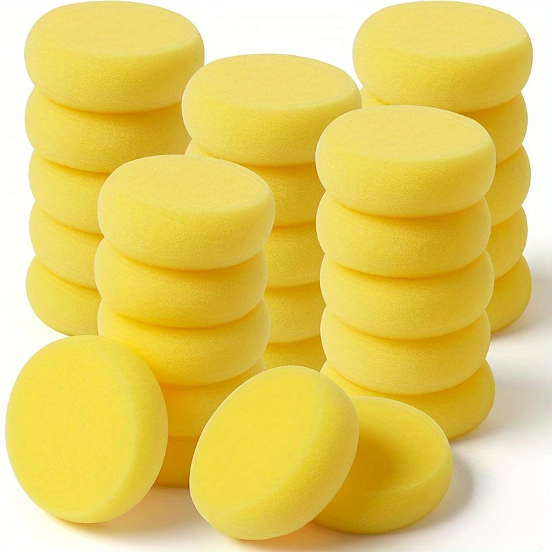 Round Sponge Yellow Painting Sponge Synthetic Artist Sponge - Temu