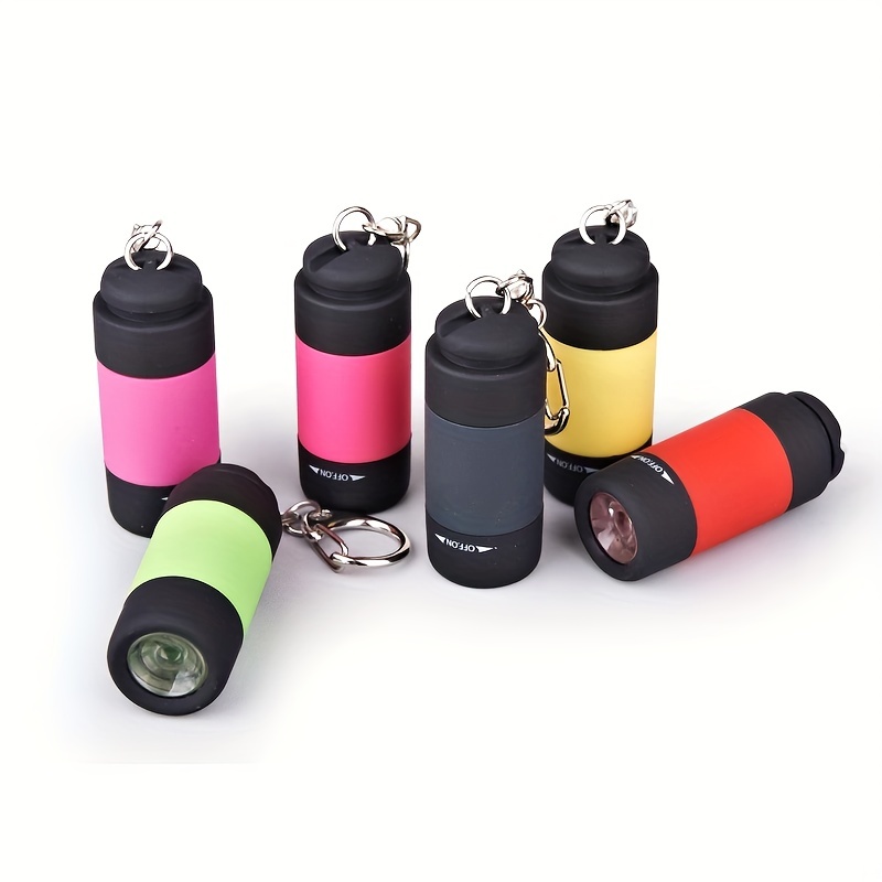 portable led light usb rechargeable outdoor waterproof keychain flashlight multicolor mini flashlight details 2