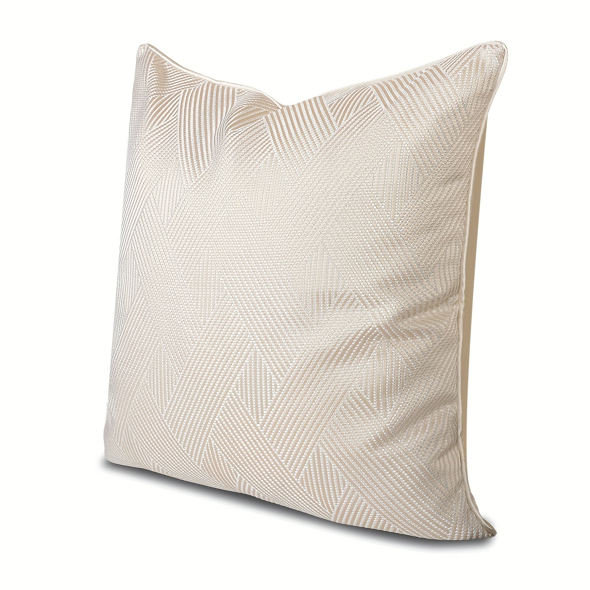 1pc Plain Decorative Throw Pillow Case, Minimalist Woven Fabric