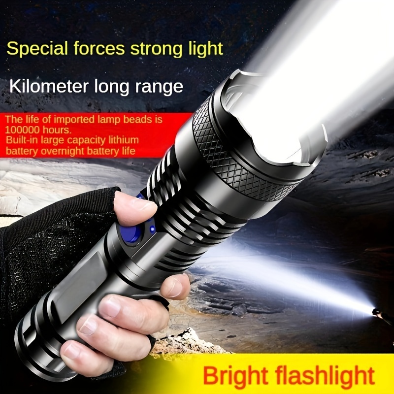 Special Forces Powerful Flashlight, LED Torch Battery Powered, Super Bright Tactical Torch, Hand Flashlight, Waterproof Small Mini Torch, Lightweight