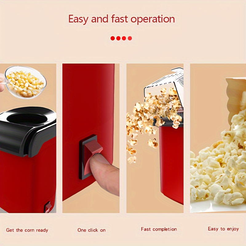 Popcorn Machine Mini Hot Air Popcorn Maker Small Home - Temu Mexico