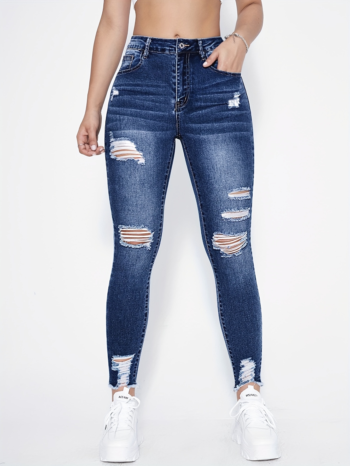 Ripped Womens Jeans - Free Returns Within 90 Days - Temu United
